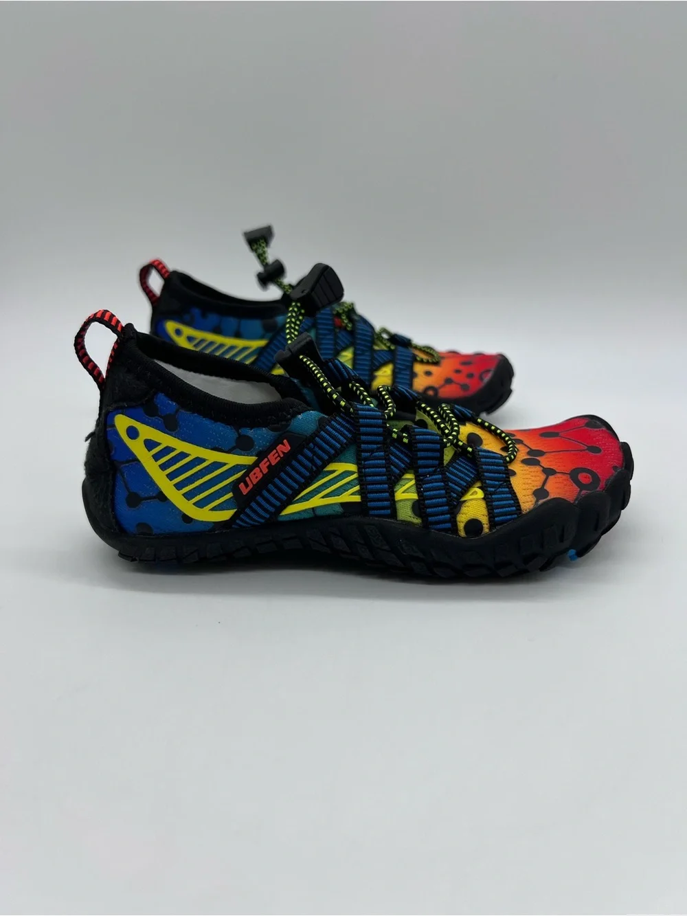 UBFEN Kids Unisex Slip On Quick Dry Multicolor Water Shoes Size 11